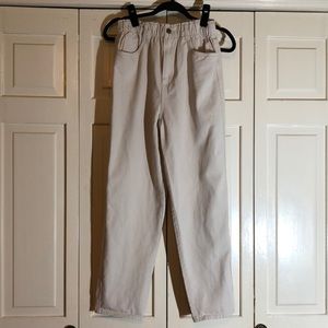 High Waisted Denim Trousers 